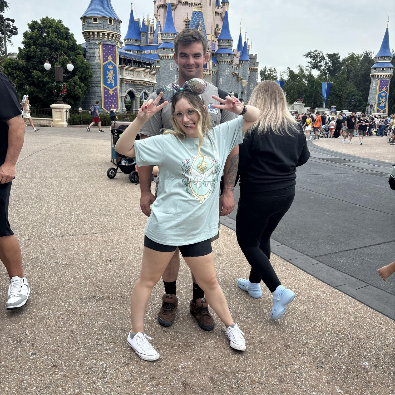In front of the castle!