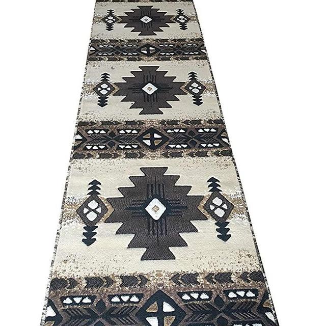 Concord Global Trading Southwest Native American Long Runner Area Rug Beige Berber Brown Concord Design C318 (2 Feet 4 Inch X 10 Feet 11 Inch)