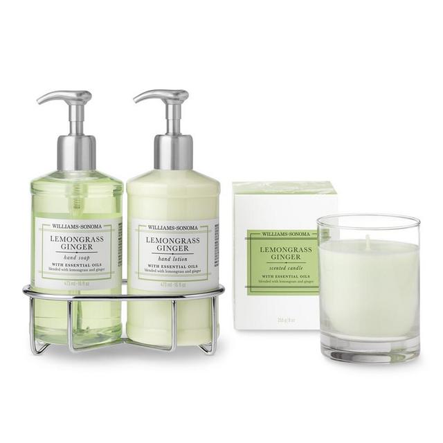 Williams Sonoma Lemongrass Ginger Hand Soap & Lotion, Deluxe 6-Piece Set