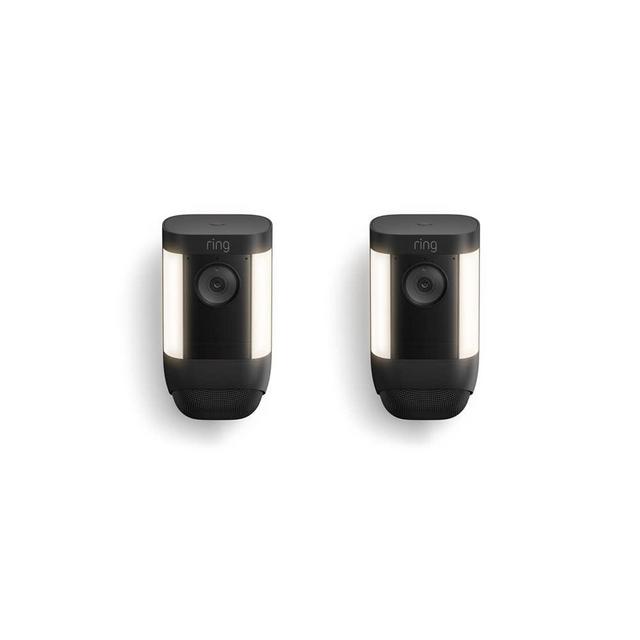 Ring Spotlight Cam Pro, Battery | 3D Motion Detection, Two-Way Talk with Audio+, and Dual-Band Wifi (2022 release) | 2-pack, Black