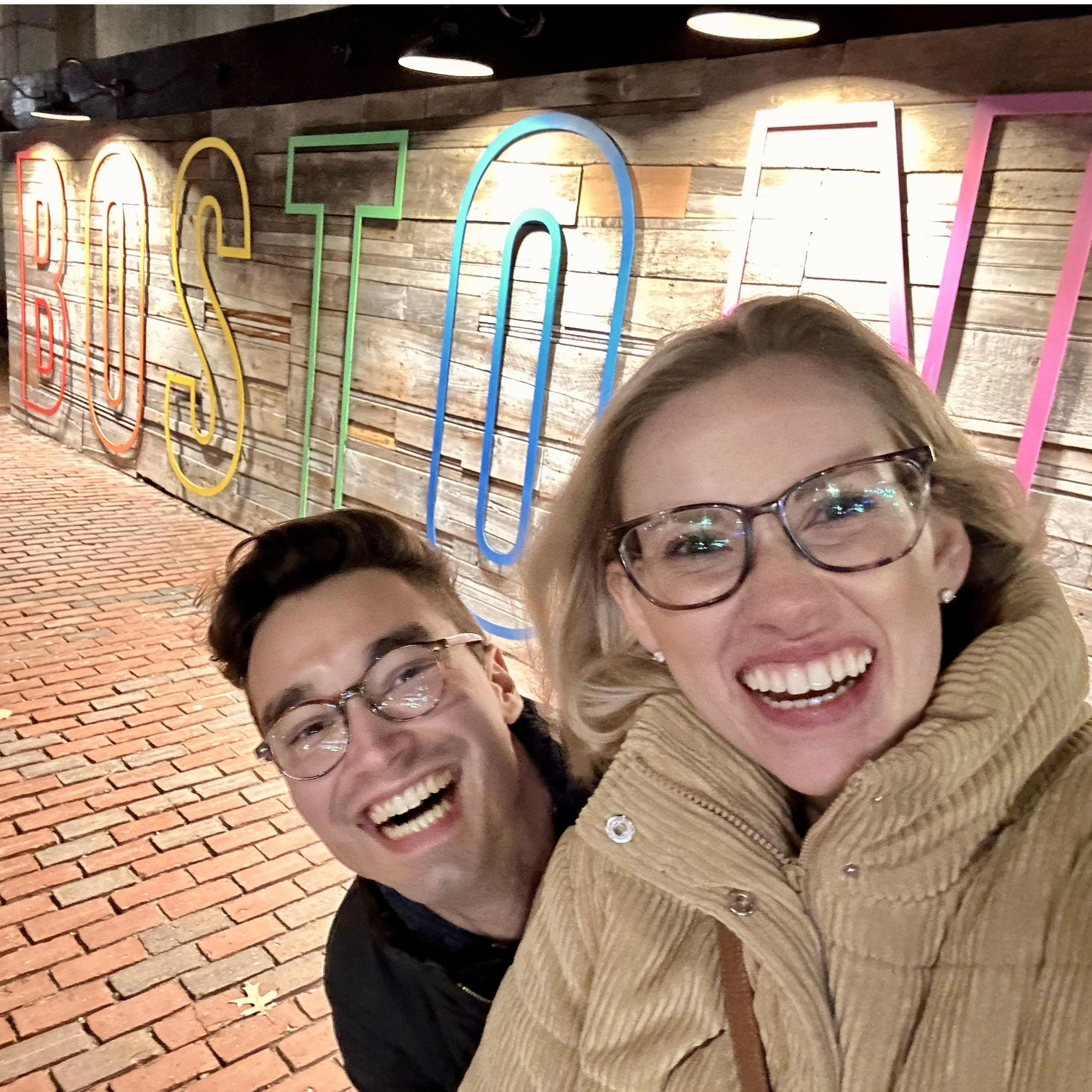 First trip to Boston together - a special place for both of us! November 2023