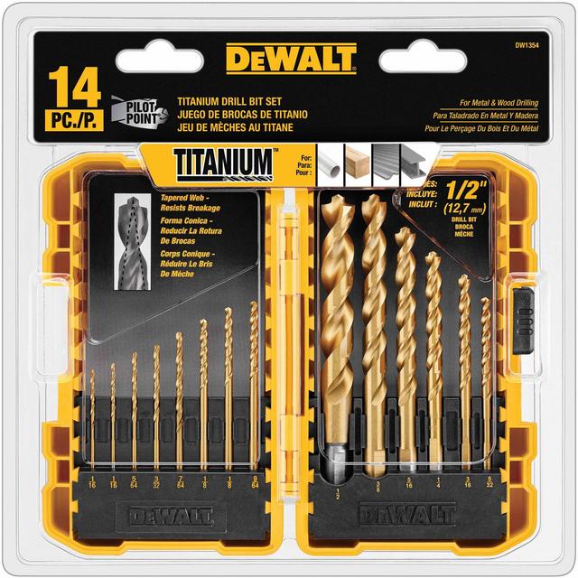DeWalt DW1354 14-Piece Titanium Drill Bit Set