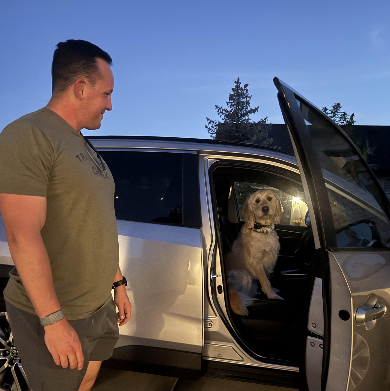 "Mister Luke" is one of Tater's favorite people. He tries to get Luke to take him home every time!