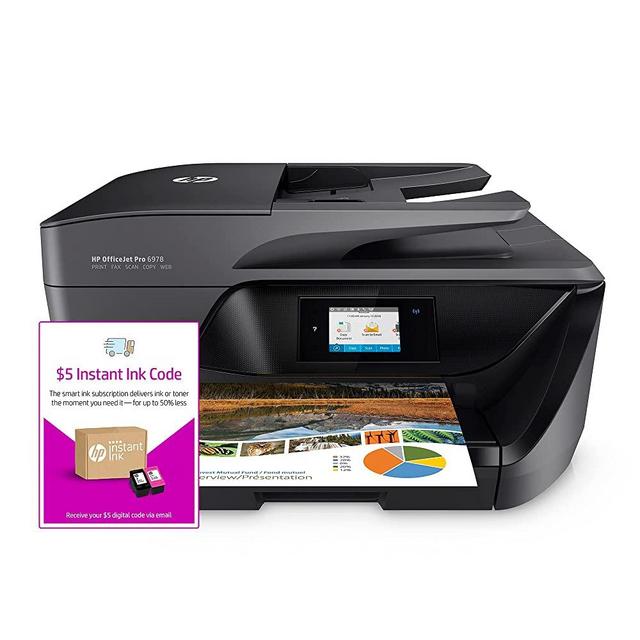 HP OfficeJet Pro 6978 All-in-One Wireless Printer and Instant Ink $5 Prepaid Code
