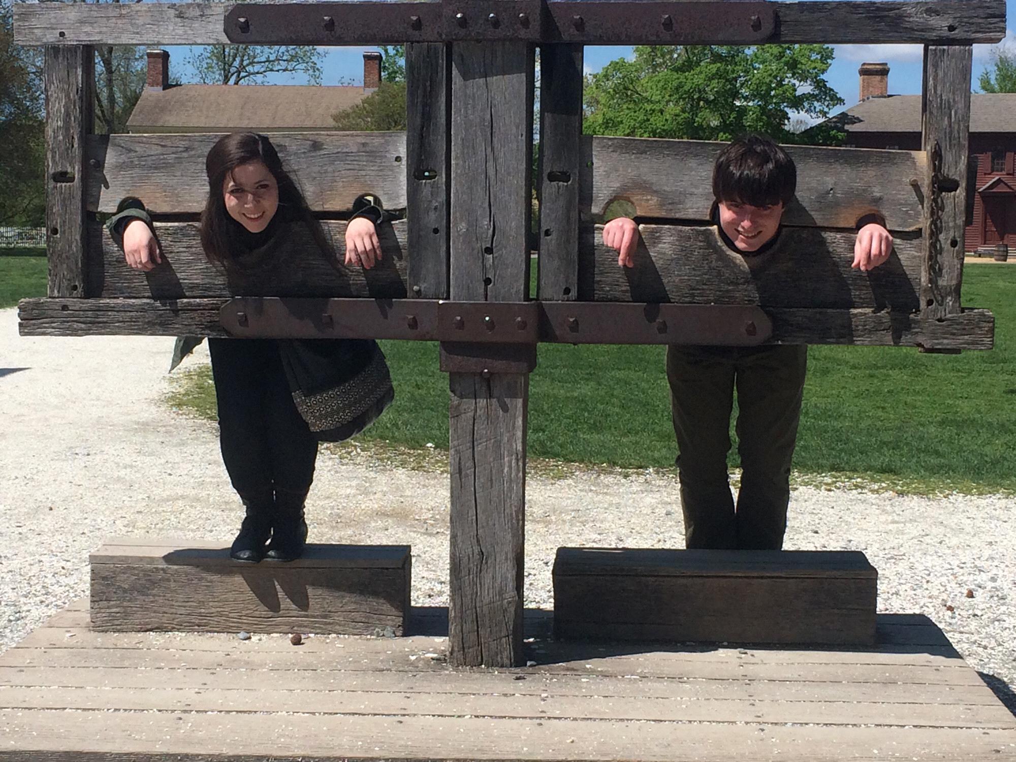 Getting locked up on a weekend trip to Williamsburg, VA.