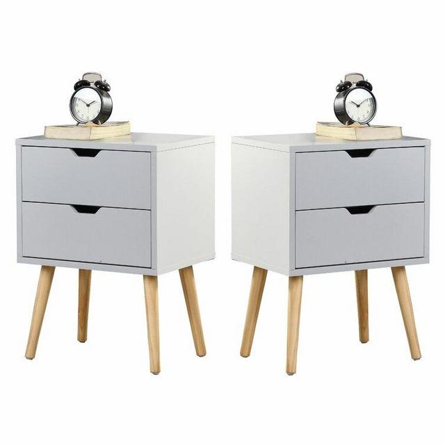 Haraway 2 - Drawer Bachelor's Chest in Light Gray (Set of 2)