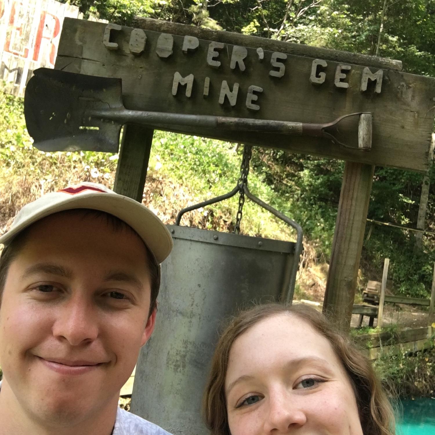 Cooper’s Gem Mine in Tennessee, we found some gems and threw axes!