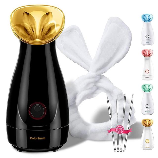 Facial Steamer Nano Ionic Hot Mist Face Steamer Home Sauna SPA Face Humidifier Atomizer for Women Men Moisturizing Unclogs Pores Spa Quality