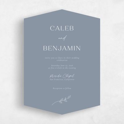 Blue Diamond Wedding Invitation - Oakbrook Classic