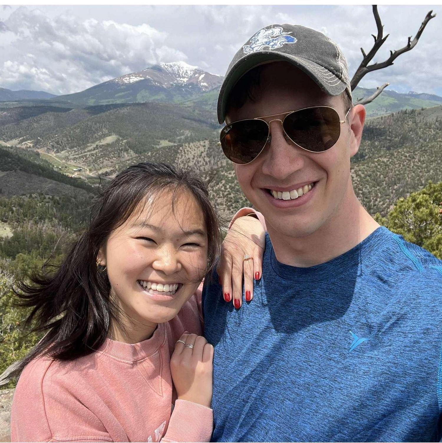 Ty proposed to Megan in Salida on a beautiful hike!