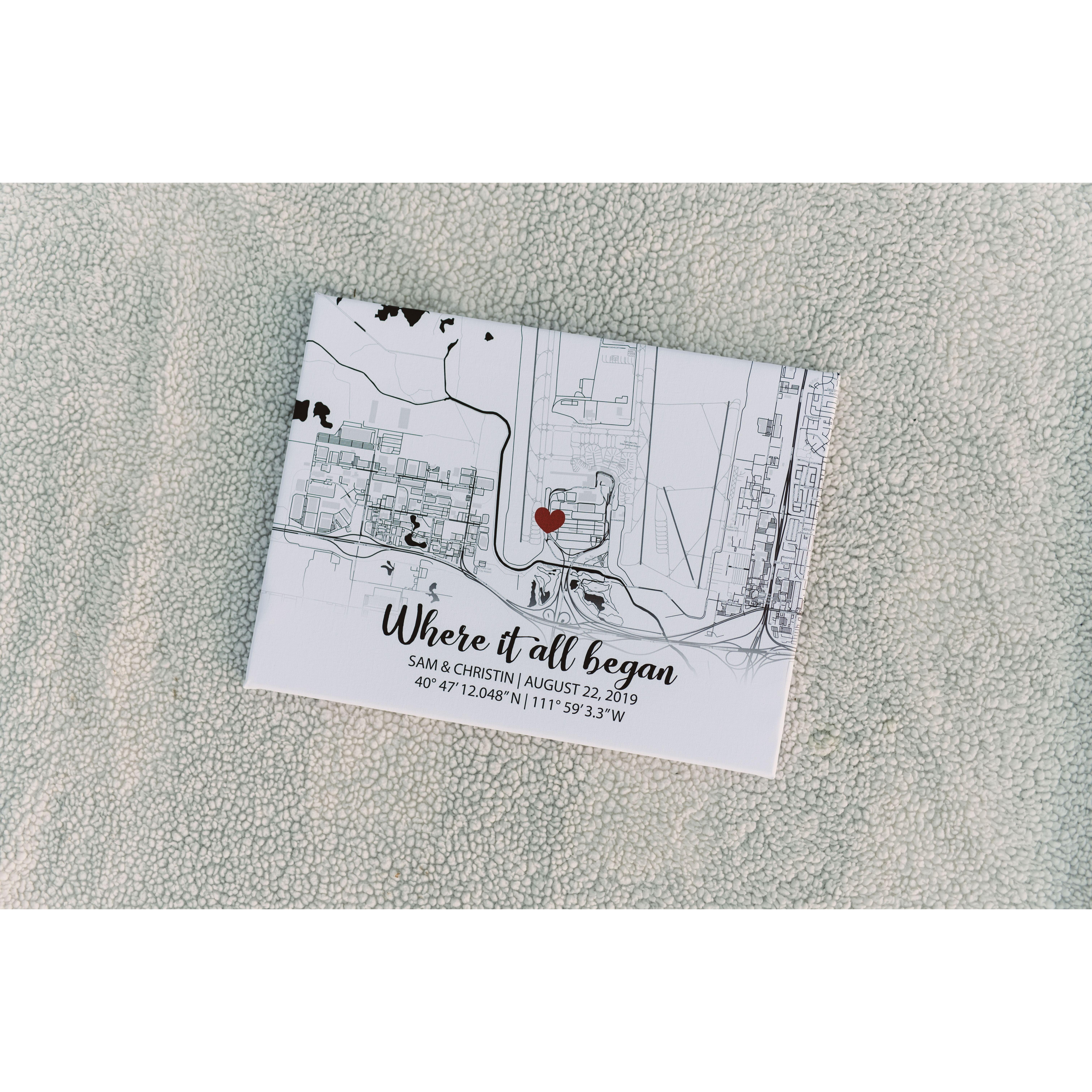 We met at the Salt Lake City Airport. We were both attending work conferences/trainings and both were headed home to CA and MT.