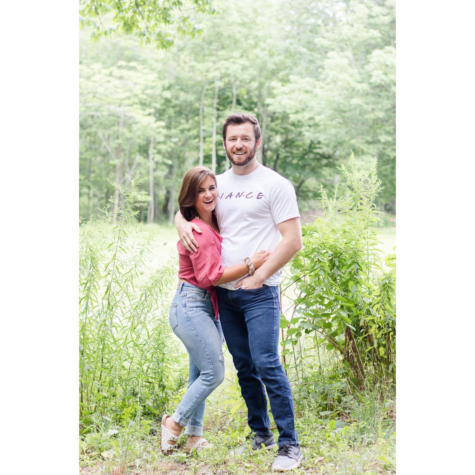 The weekend after they got engaged, they went camping and rocked some new engagement swag!