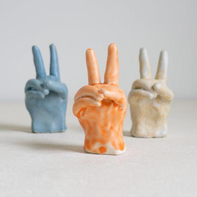 Mini Ceramic Peace Sign
