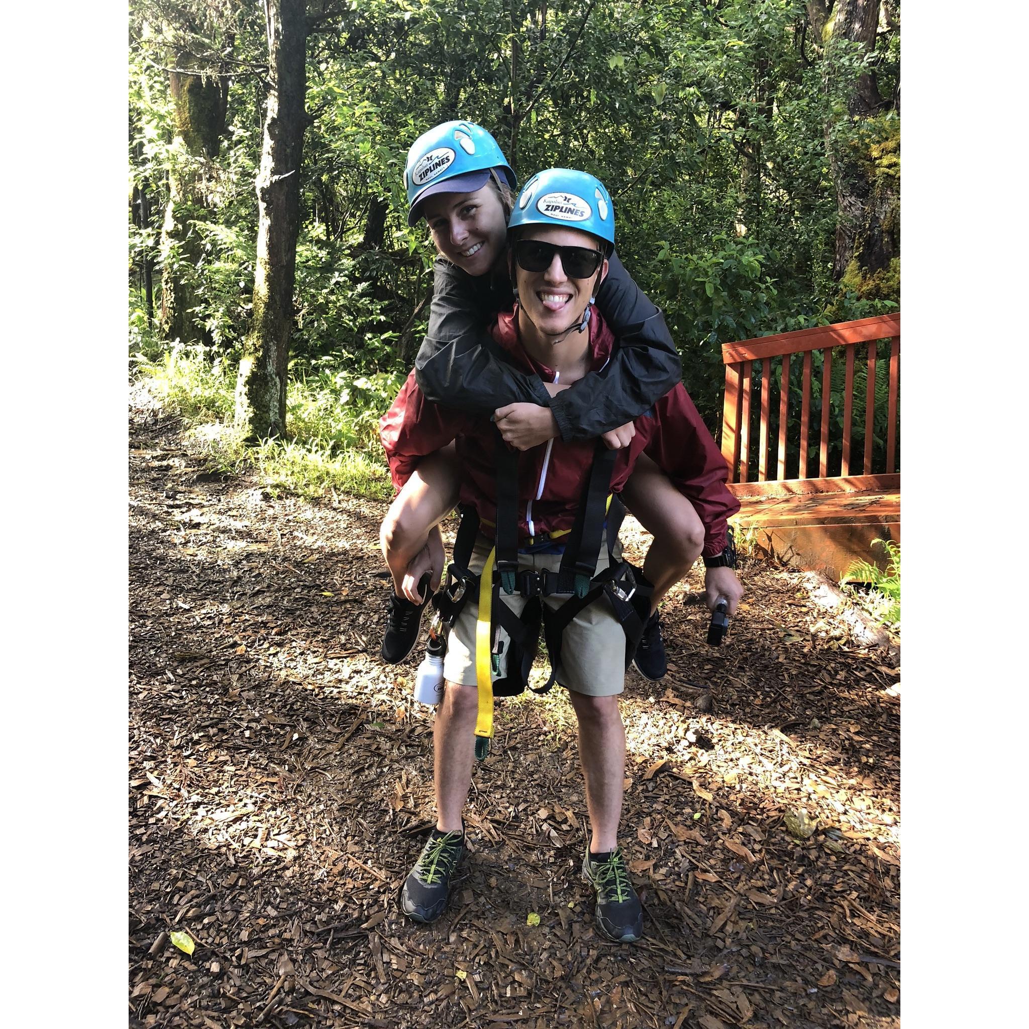Zip-lining in Hawaii!