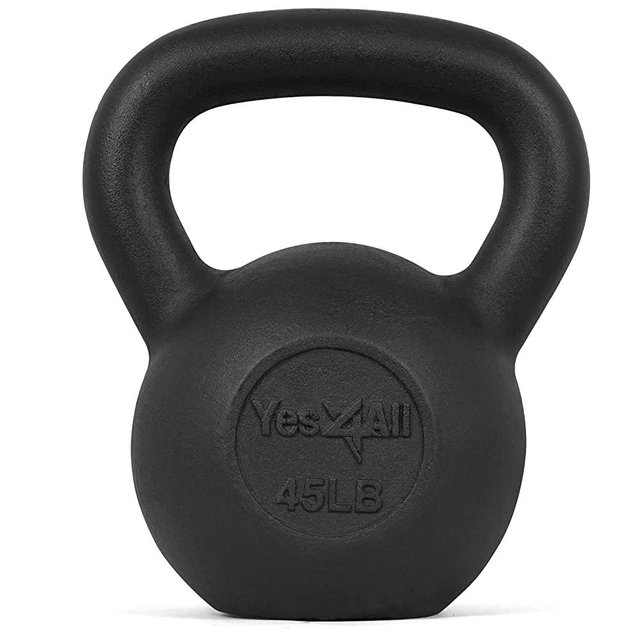 Yes4All Solid Cast Iron Kettlebell Weights – Great for Full Body Workout and Strength Training