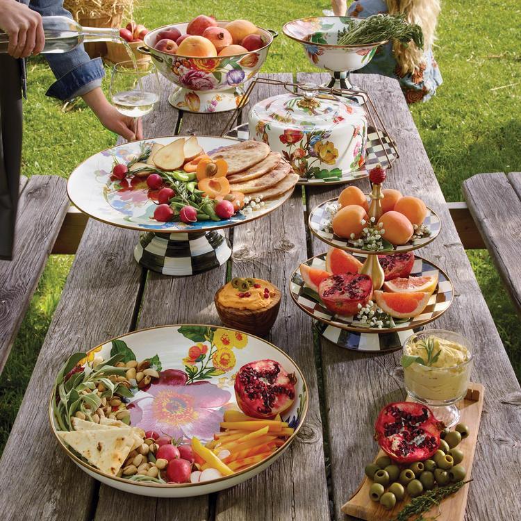 MacKenzie-Childs, Flower Market Pedestal Platter | Zola