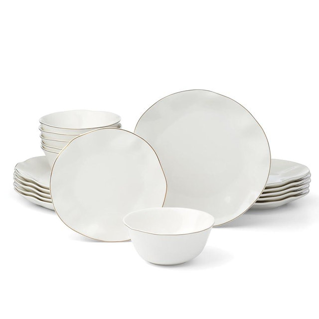 Lenox 899192 Blue Bay White 18-Piece Dinnerware Set, Service For 6
