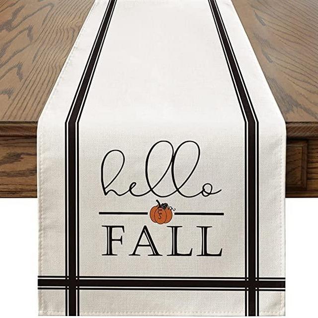 Hello Fall Pumpkin Table Runner
