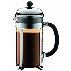 Bodum CHAMBORD Coffee & Tea Maker, French Press Coffee Maker, Stainless Steel & Heat-Resistant Borosilicate Glass, The Original French Press, Made in Europe, 8 cup, 1 liter, 34 ounces
