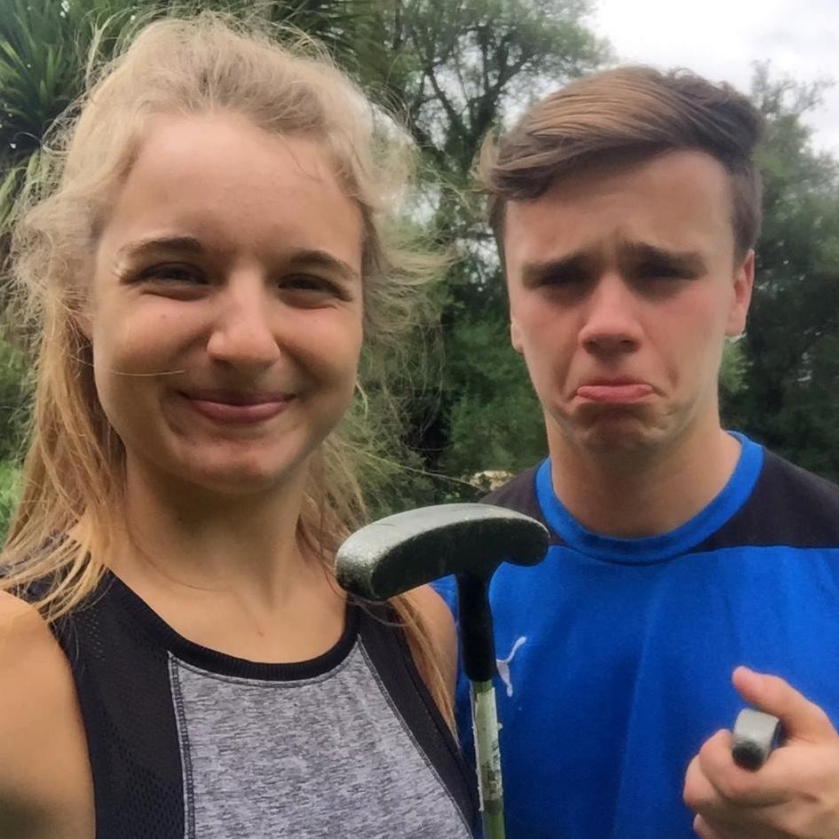 A competitive game of mini-golf on our first family berg holiday. ( where Cayls clearly took the win)