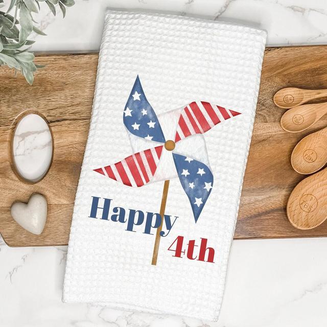 4th of July Kitchen Towel | Patriotic Towel | Happy 4th | Independence Day | 4th of July Decor | Tea Towel | Hand Towel | Dish Towel