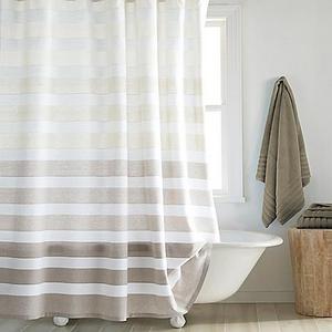 Croscill - DKNY Highline Stripe 72-Inch x 72-Inch Shower Curtain in Taupe