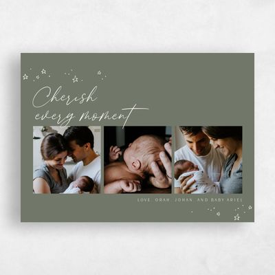 Dark Sage, Green Holiday Card - Sheridan