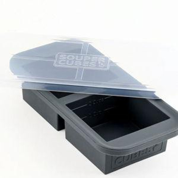Silicone Freezer Trays - Two Cup / Charcoal Gray