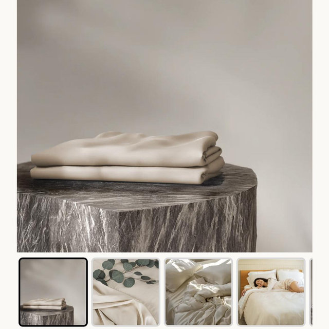 Eucalypso Heavenly Duvet Cover in SOFT BEIGE / King/Cal-King