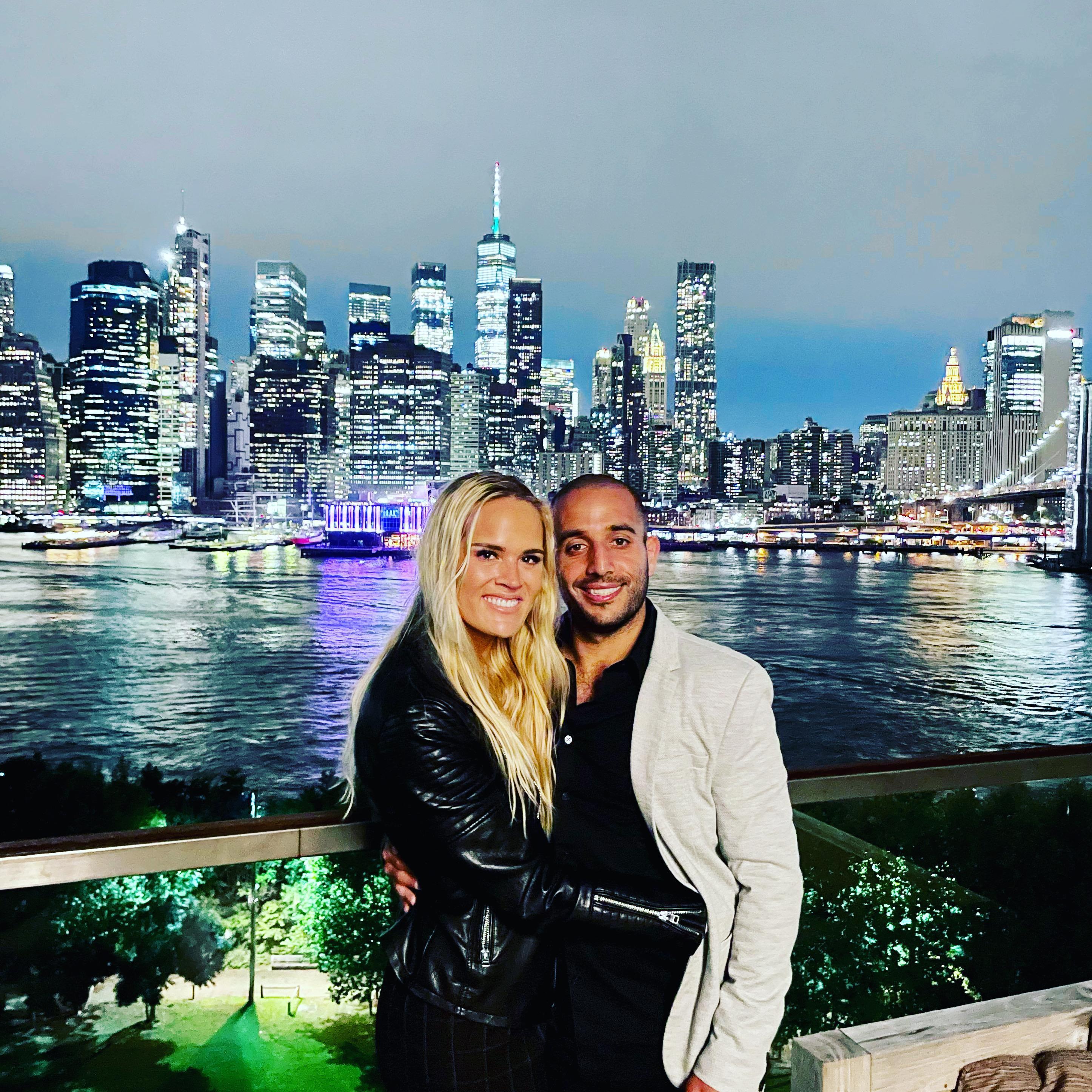 Here we are in New York.  Many trips have been had since we first started dating in 2017!