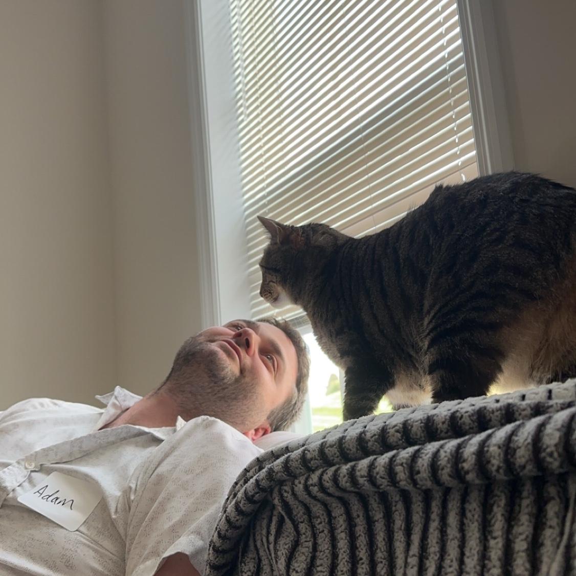 Admiring his daughter