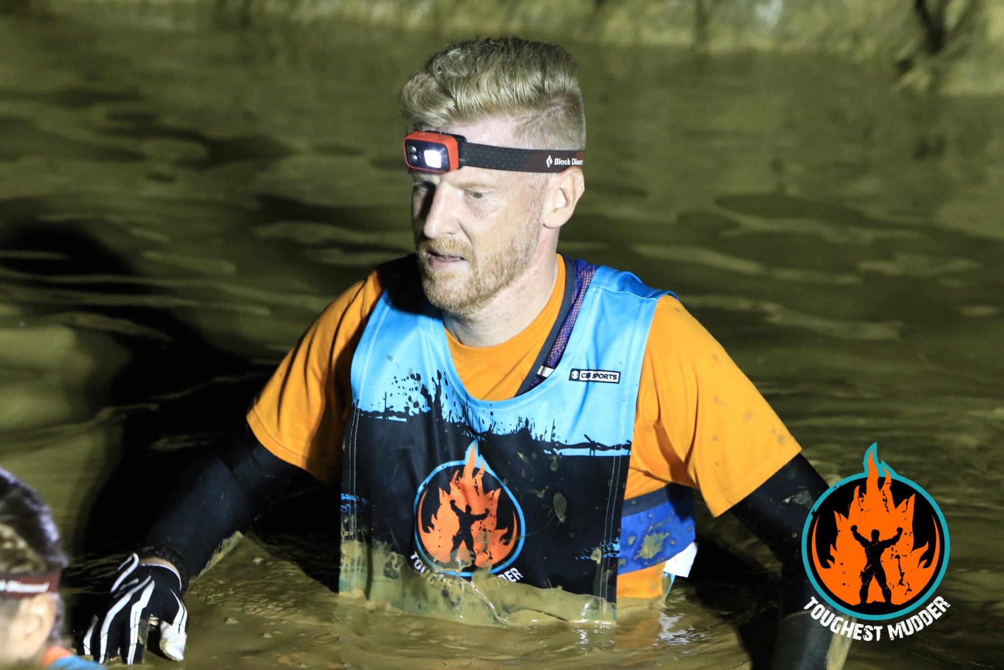 Just hanging out in muddy water. Toughest Mudder South, October 2019