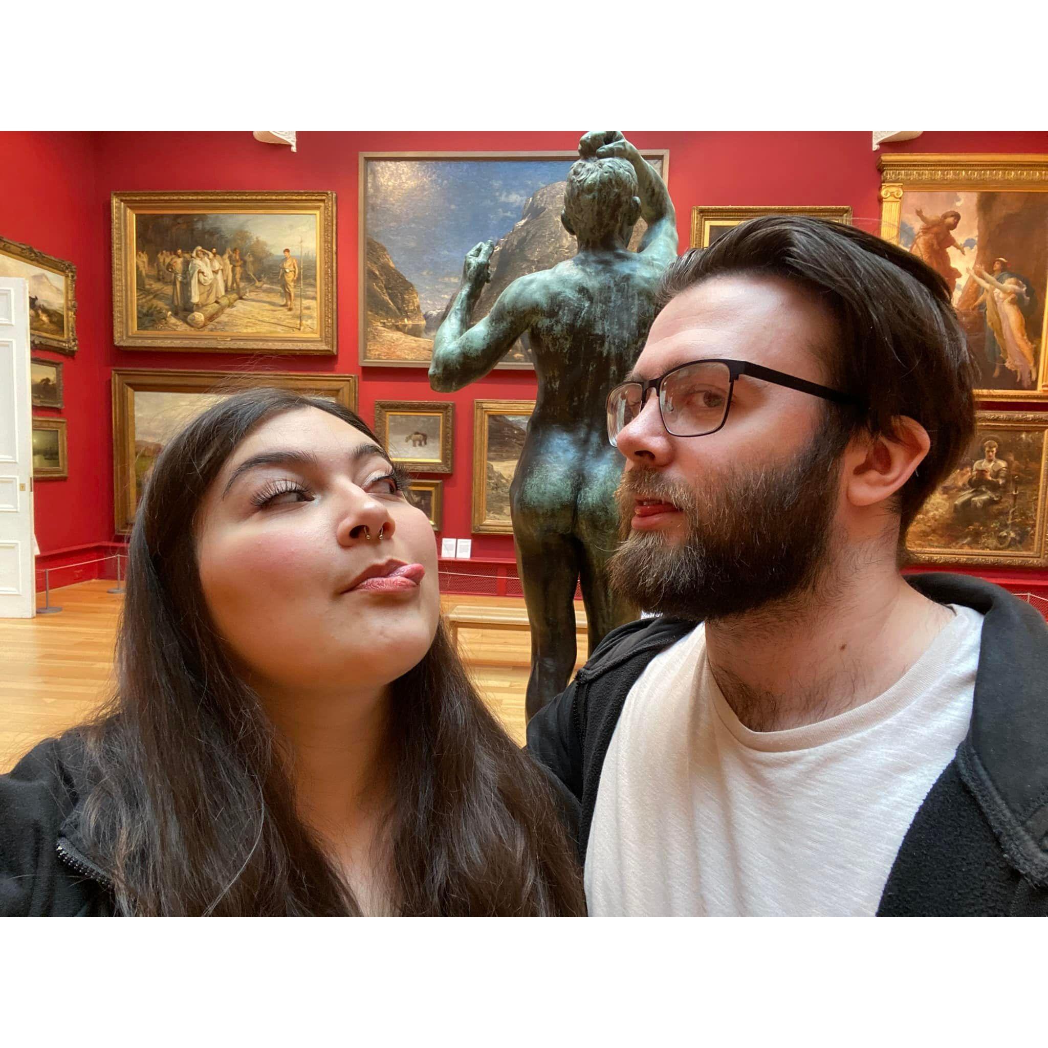 First art museum together in London, and this iconic statue. 2023.