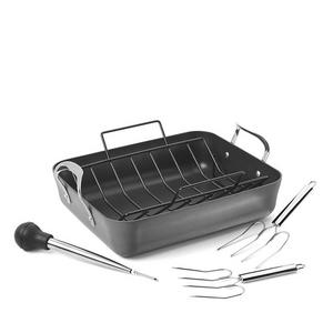 Calphalon - Contemporary Nonstick Roaster Pan with Rack, Lifters, & Baster