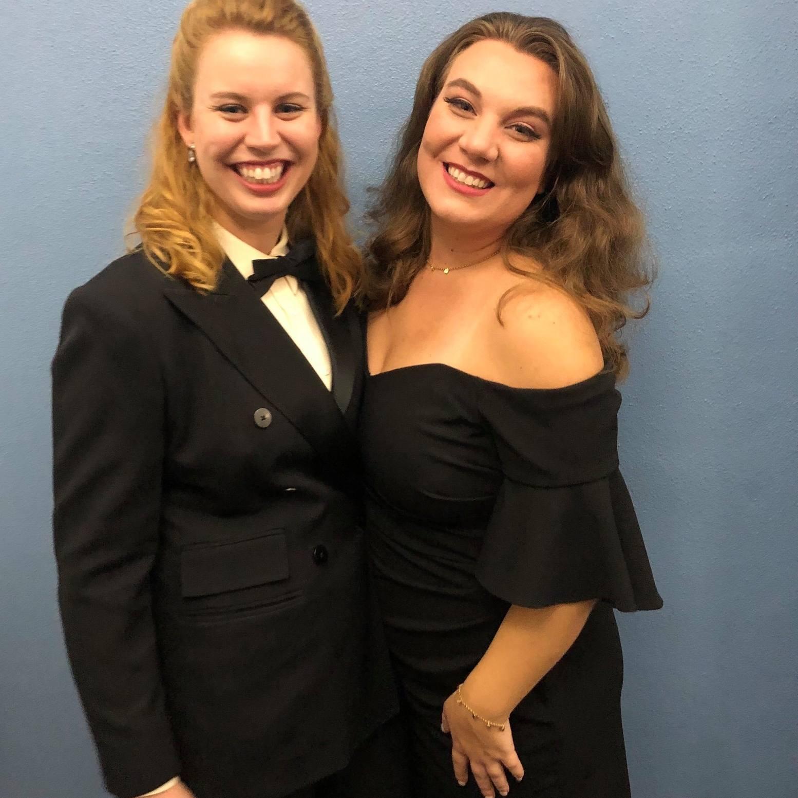 Jenna surprised Annie for opening night of Rigoletto and met Megan and Jerry for the first time
