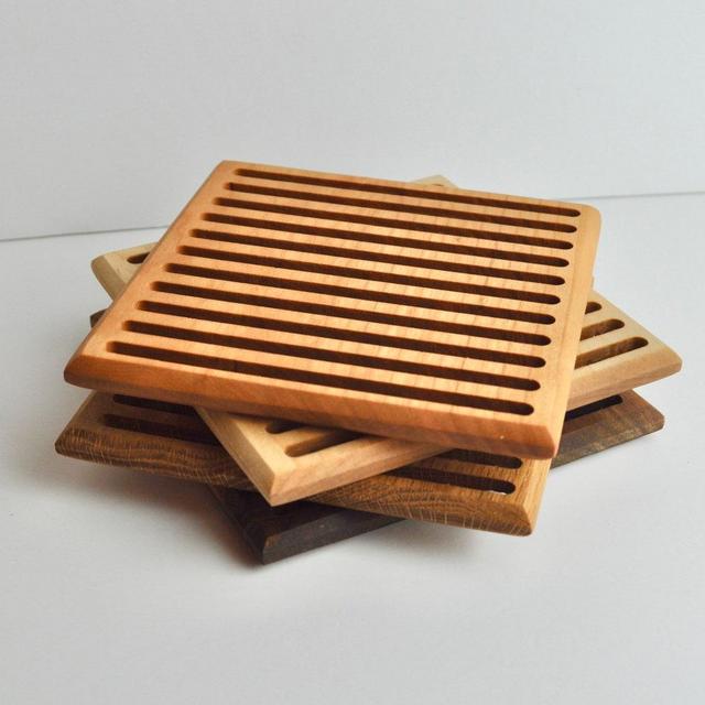 6" Square Wood Trivet