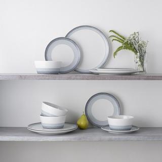 Colorscapes Layers 12-Piece Coupe Dinnerware Set, Service for 4