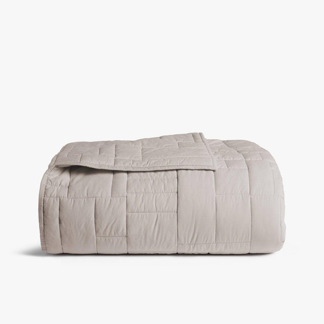 King/California King Cozy Block Quilt Parchment - Parachute for Target