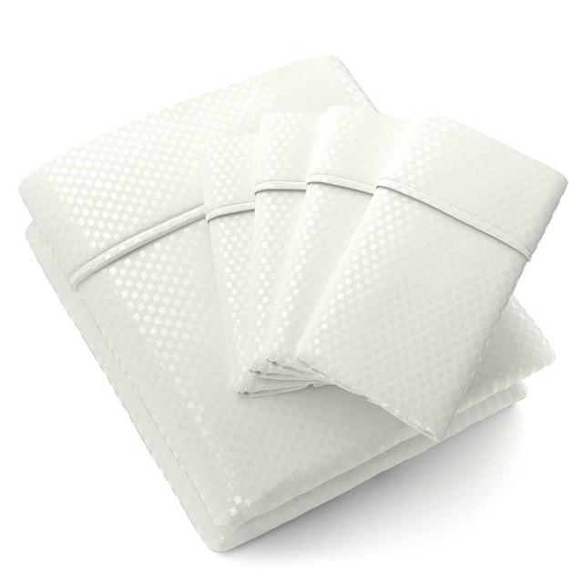 Cosy House Collection King Size Sheets Set - 6 Piece - King Sheets - Silky Soft - Deep Pocket Sheet Set - Elegant Patterns - Stain, Fade & Wrinkle Resistant - Ivory - Dots