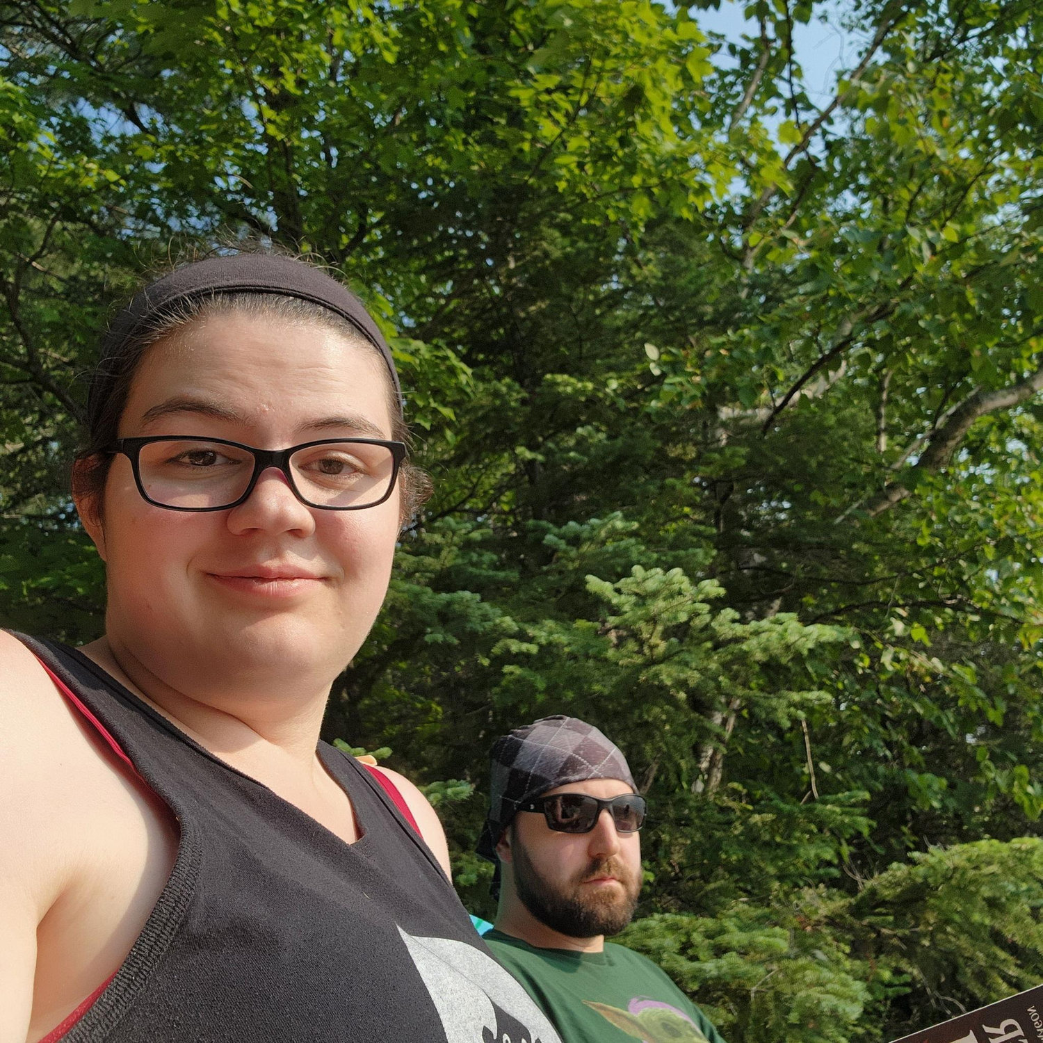 Chilling at his family cabin