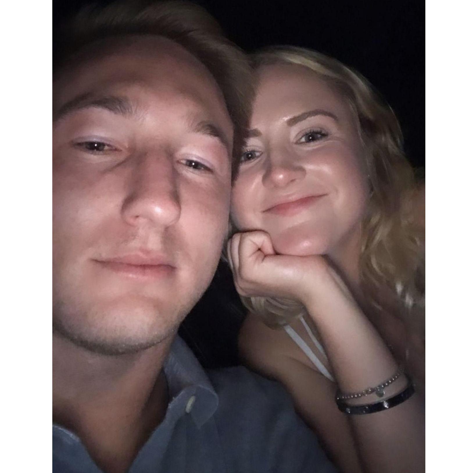 On the night we met, we actually took a photo together to send to a mutual friend! Here is the photo we took the night we met at Malarky's!