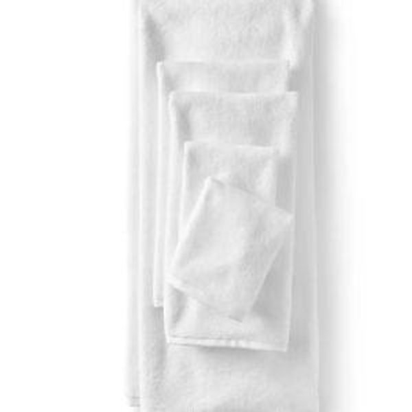 (White) Quick-Dry Cotton 6-Piece Bath Towel Set