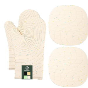 4 Pieces Oven Mitts Non-Slip Silicone Kitchen Gloves