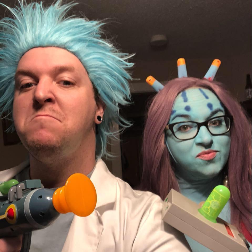 Rick and Unity from the show Rick and Morty.