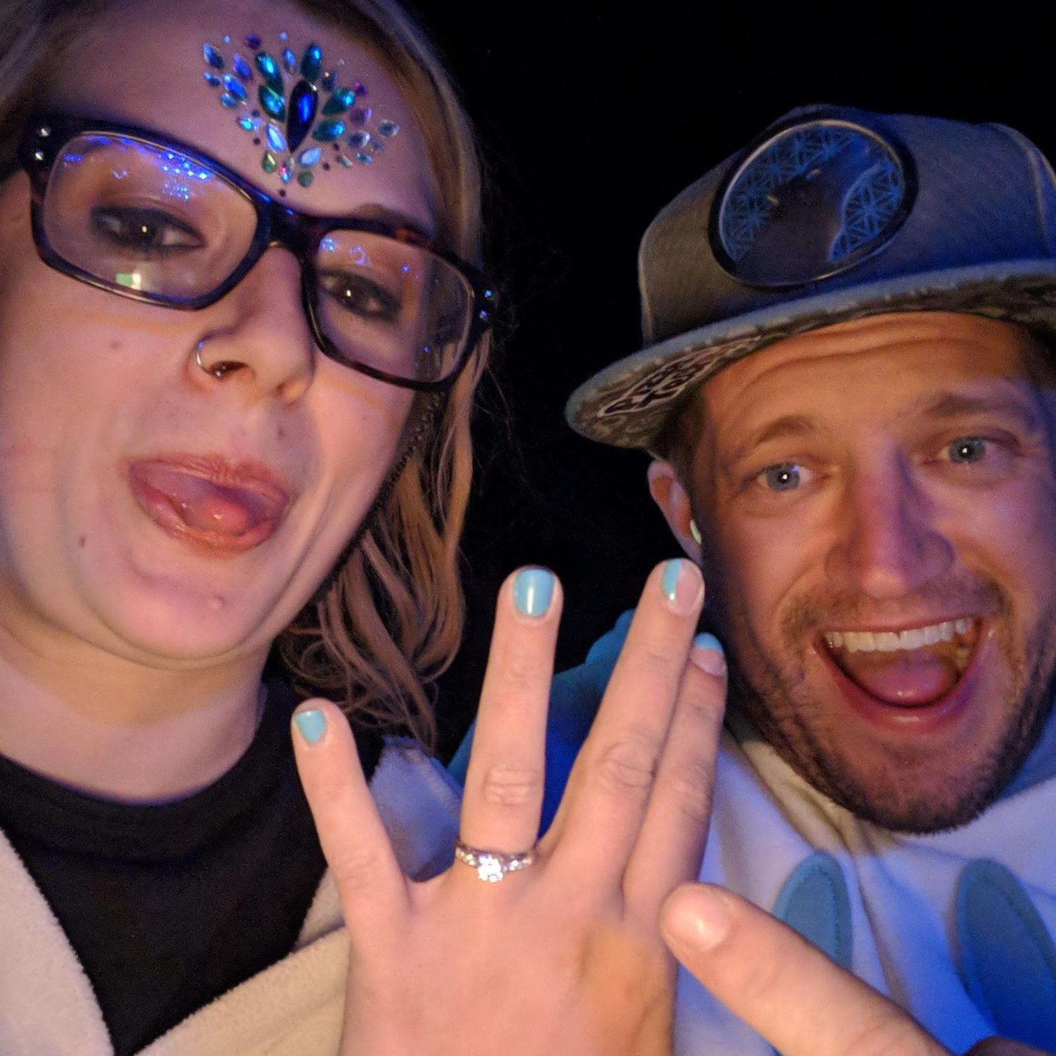 Just moments after she said yes!