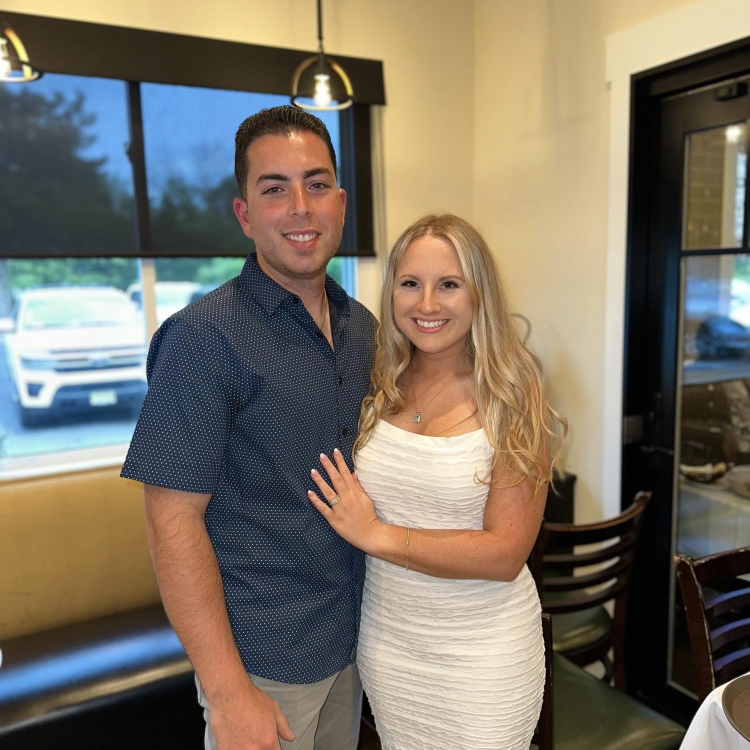 A night to remember as we celebrated our engagement with a dinner.