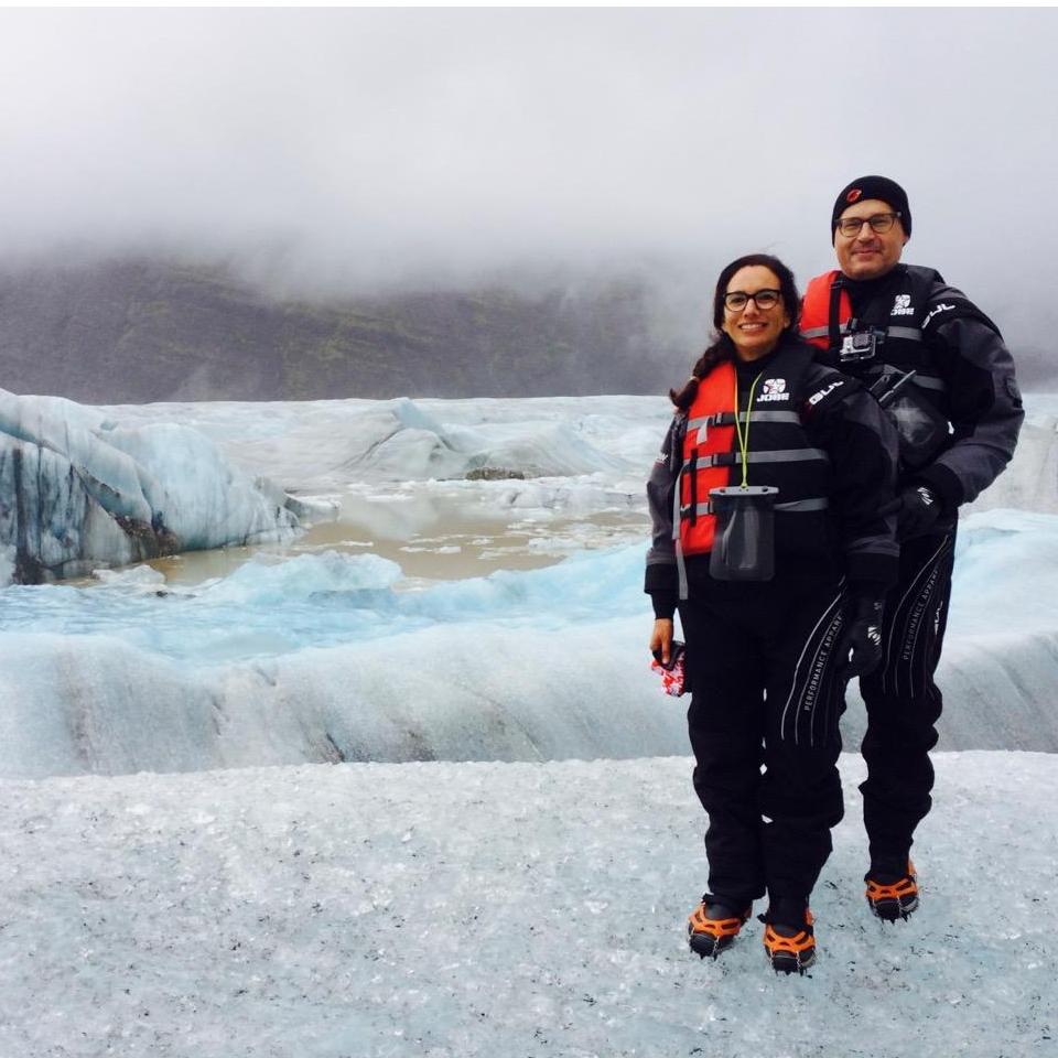 Ice kayaking in Iceland.