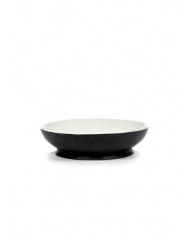 SERAX RA CERAMIC SOUP BOWL IN BLACK/OFF WHITE