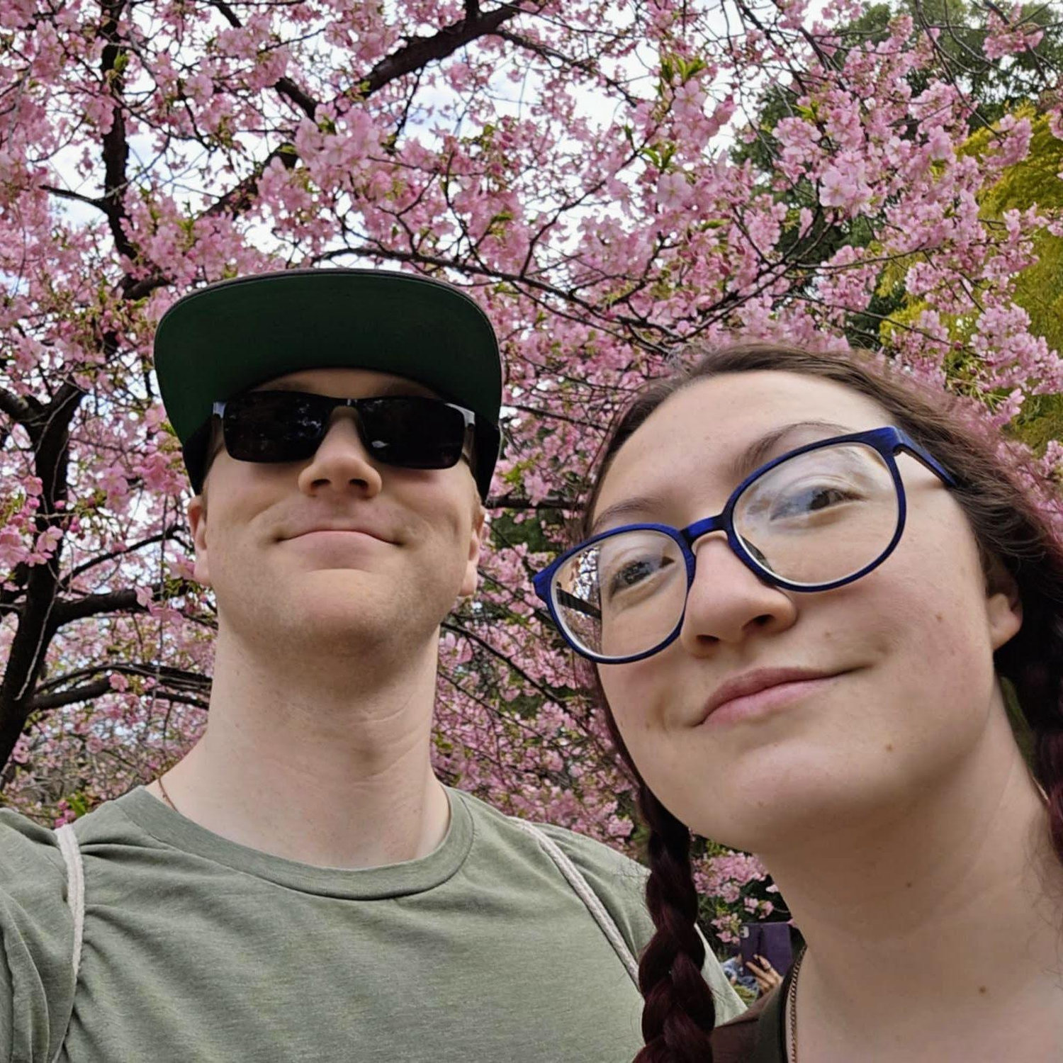 Posing with some Cherry Blossoms in Japan