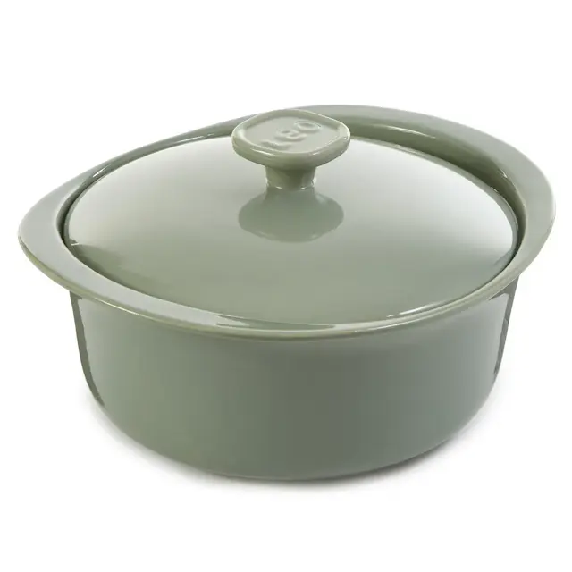 BergHOFF Balance Stone Casserole 9.5", 4.5qt. With Stone Cover, Sage